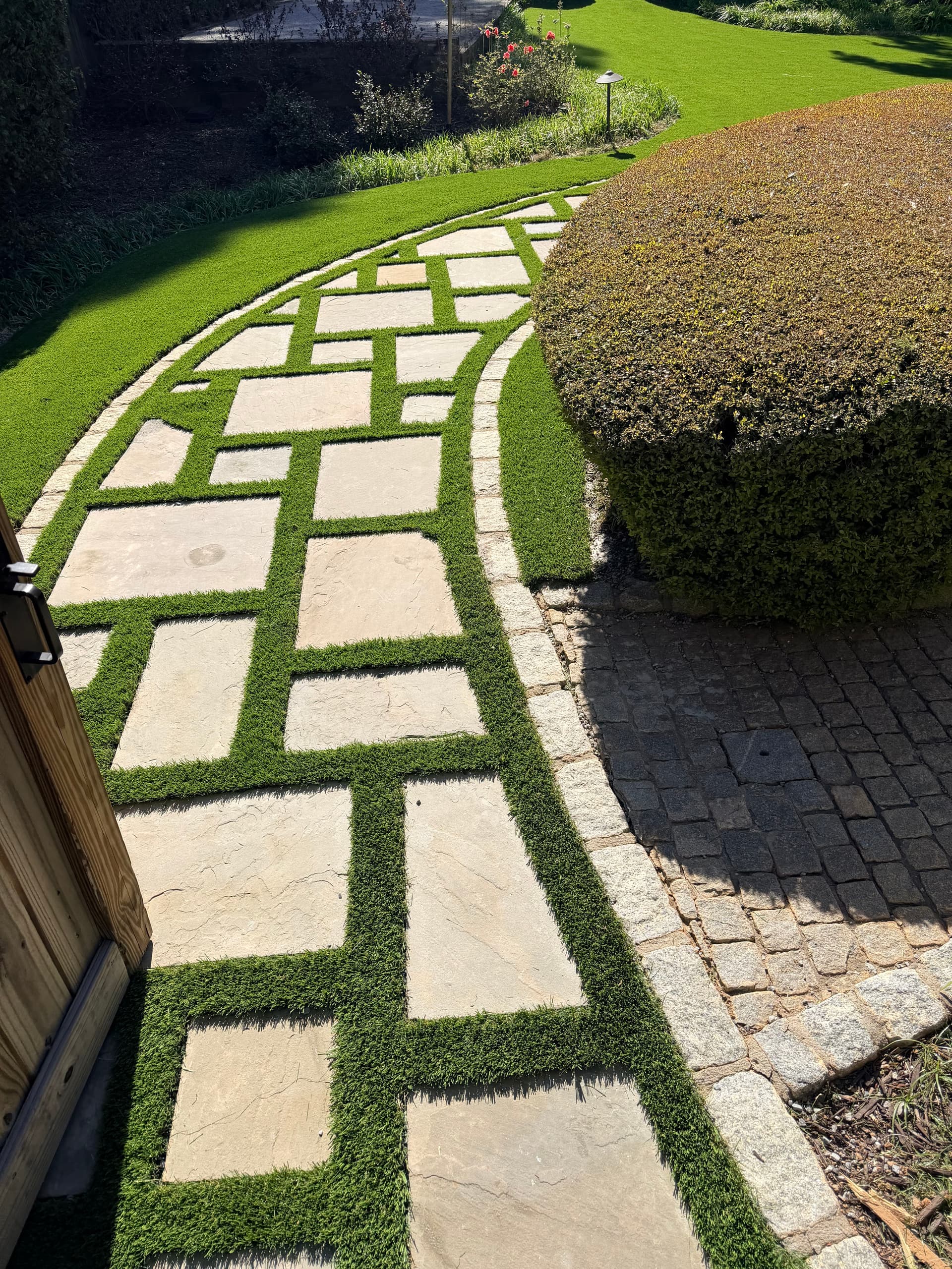 Gallery photos for Backyard Turf Installation with Stone Path in Dunwoody: Image #2