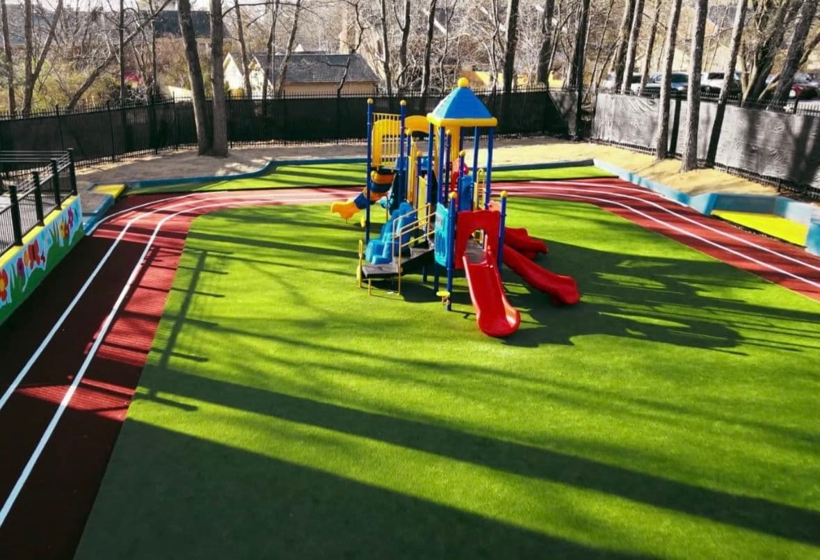 Gallery photos for Playground Turf and Track Installation in Roswell: Image #1