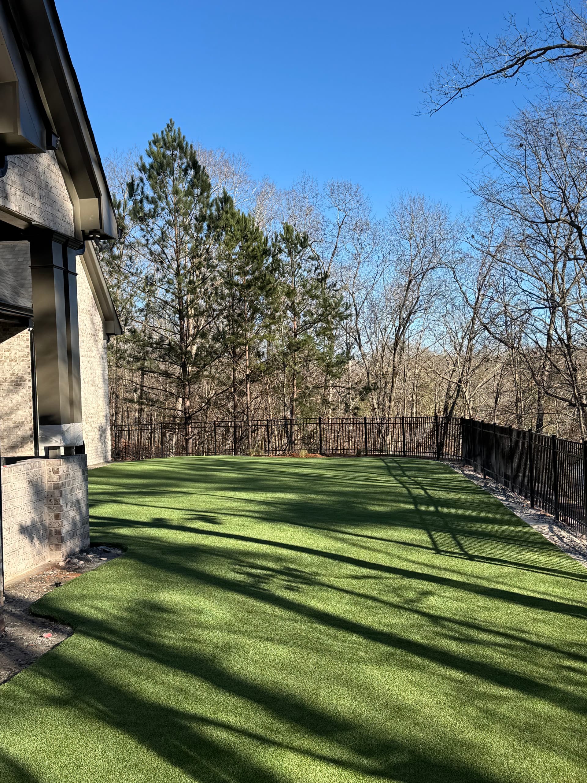 Backyard Artificial Turf Installation in Gainesville Georgia image