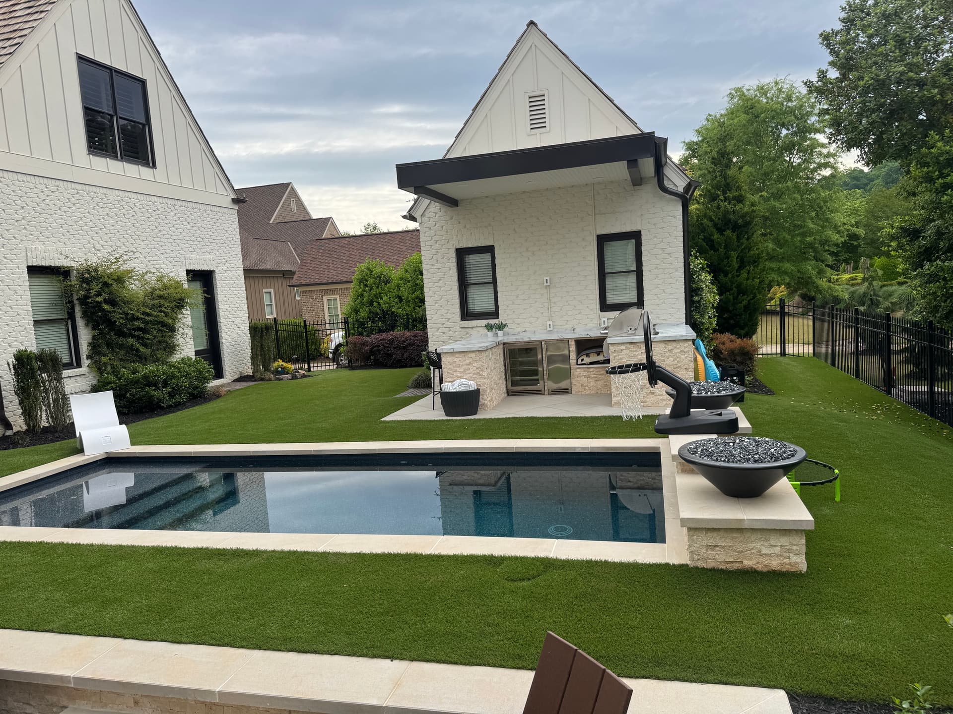 Gallery photos for Pool Area Turf Installation Done Right in Duluth Georgia: Image #1