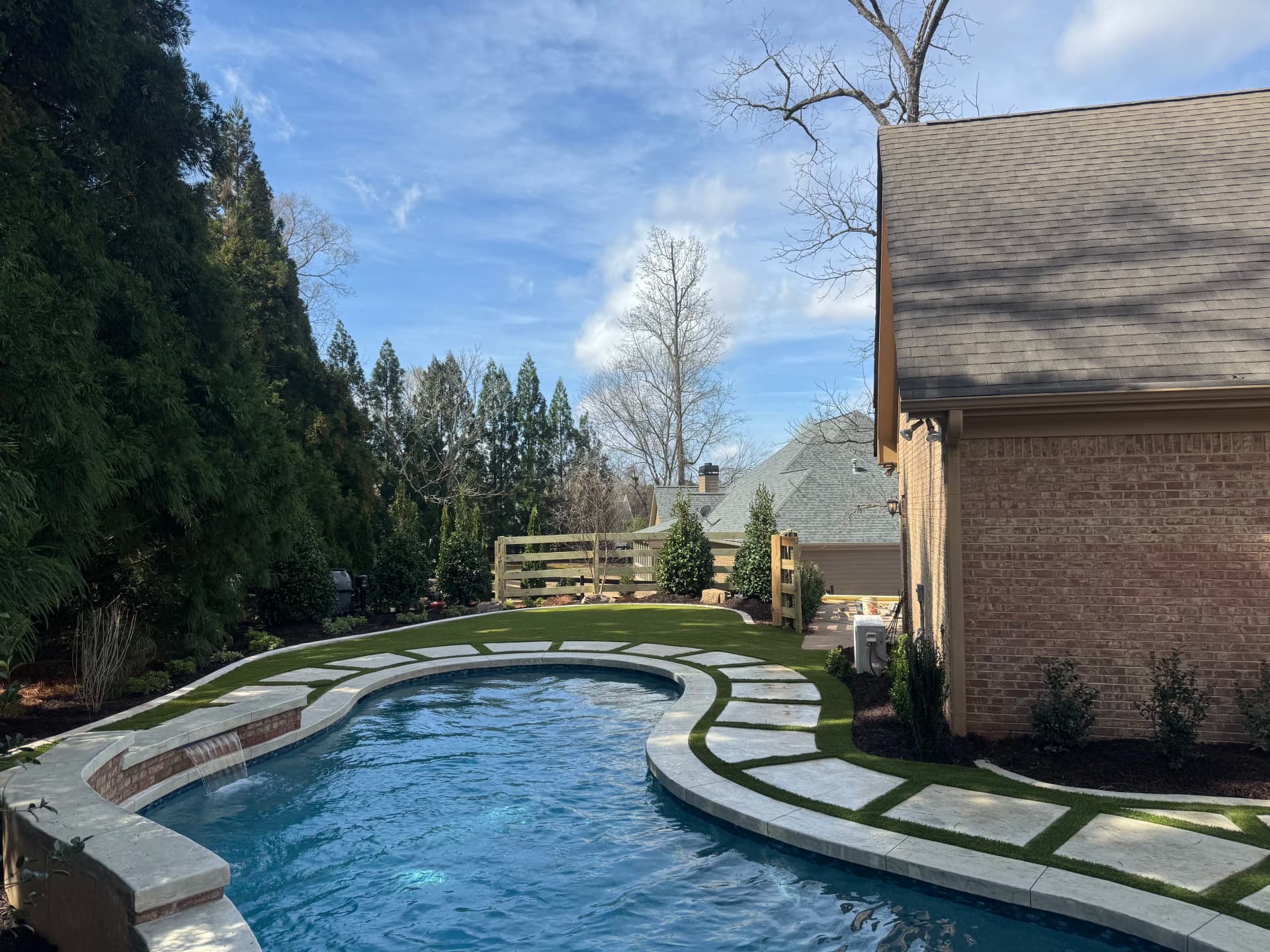 Gallery photos for Poolside Artificial Turf Installation in Canton, GA: Image #2