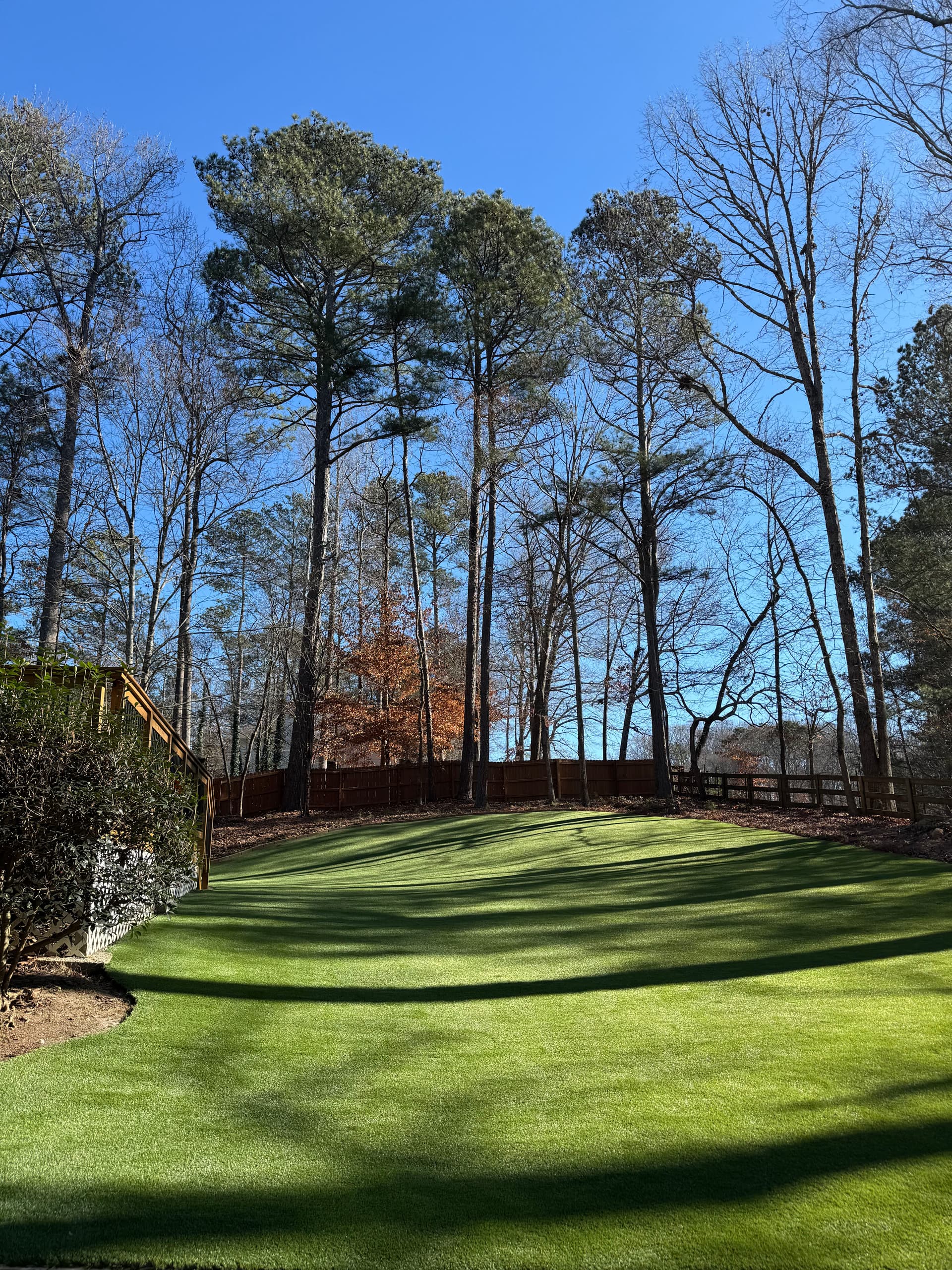 Gallery photos for Backyard Artificial Turf Installation in Cumming GA: Image #1