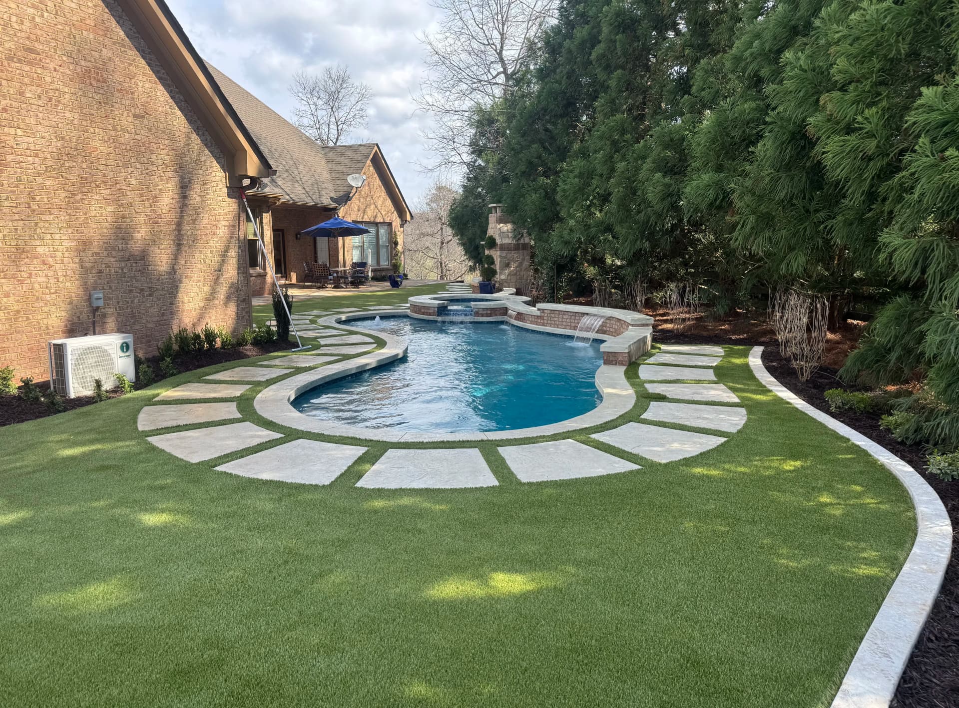 Poolside Artificial Turf Installation in Canton, GA image