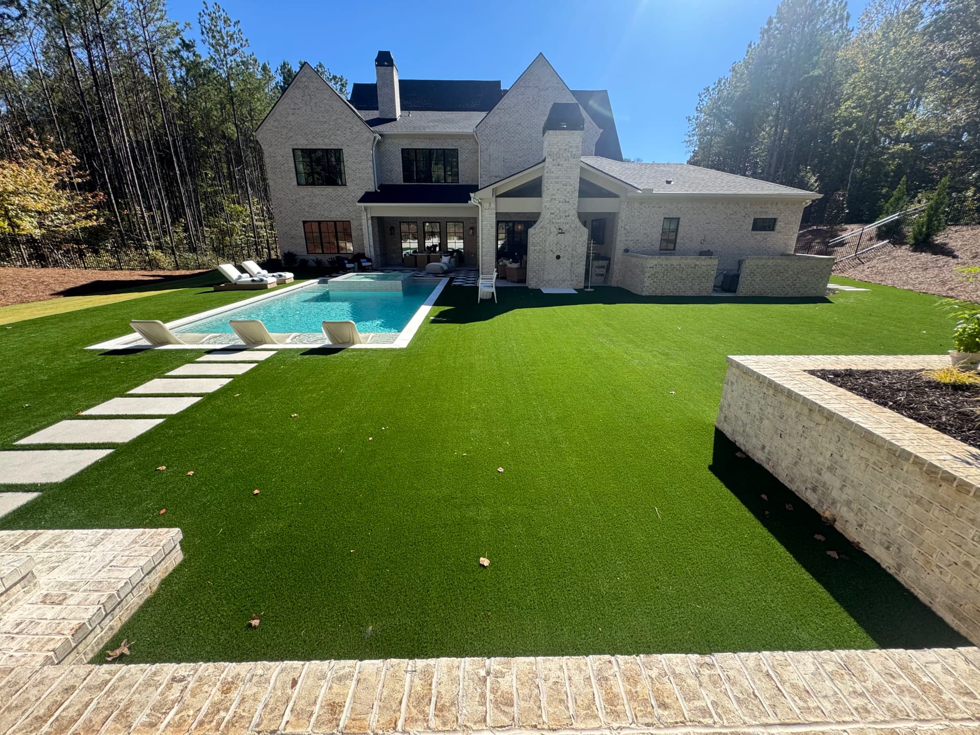 Artificial Turf Installation at a Ball Ground Georgia Backyard image