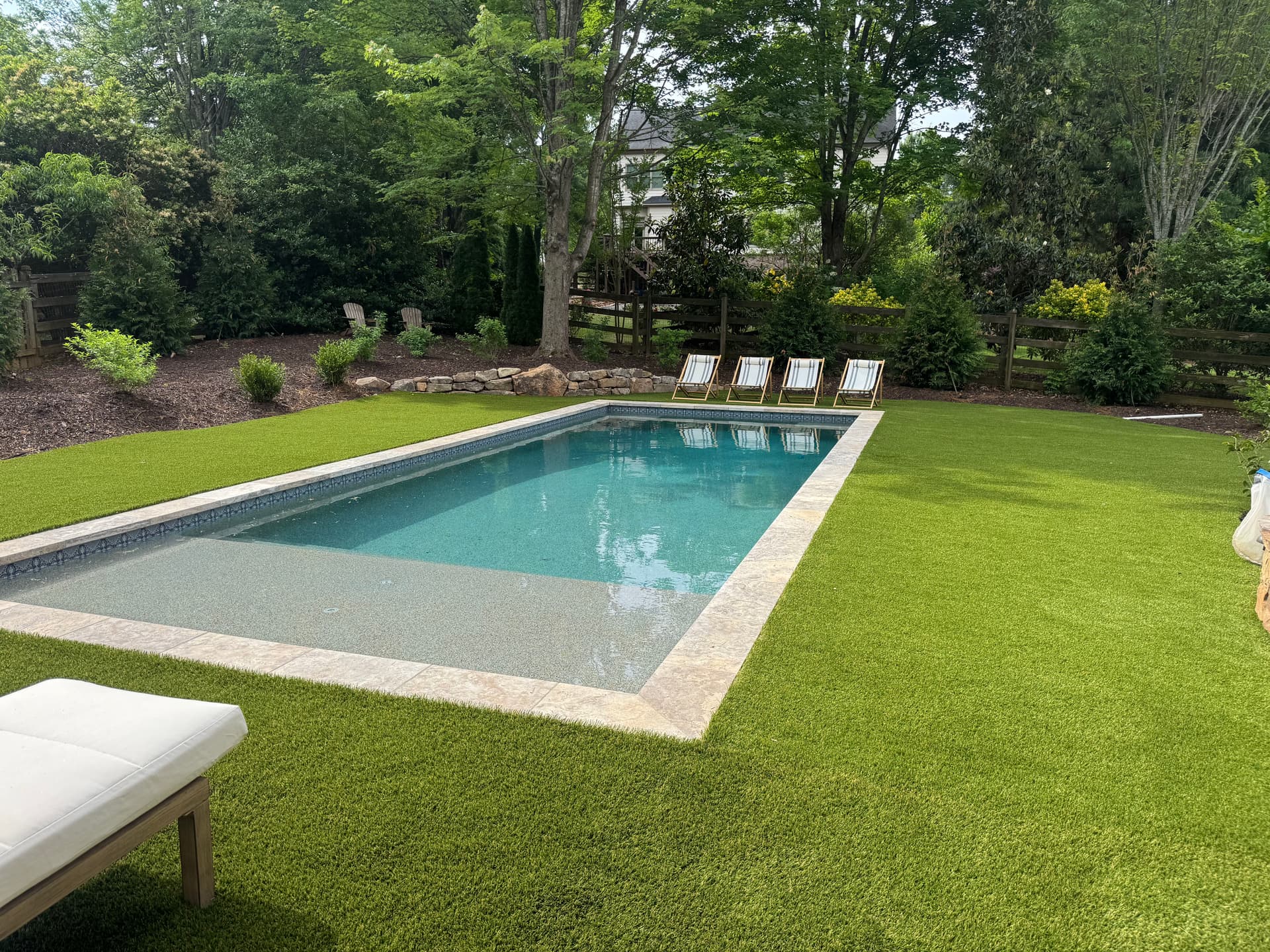 Gallery photos for Poolside Artificial Turf Installation in Alpharetta: Image #1